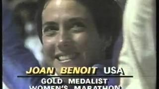 Olympics - 1984 Los Angeles - Womens Marathon Highlights & Medal Ceremony - USA Joan Benoit