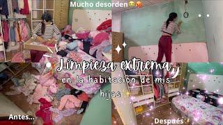 LIMPIEZA EXTREMA EN LA HABITACIÓN DE MIS HIJAS‍‍ MUCHO DESASTRE