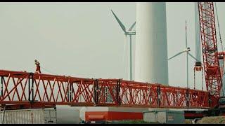 Building the new generation of wind turbines with the LG 1750 crane with SX3 boom configuration