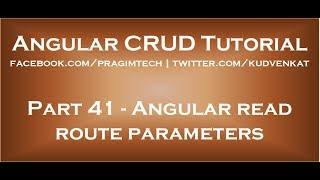 Angular read route parameters