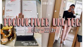 PRODUKTIVER WOCHENSTART 6 UHR - 22 UHR // online Uni, Bwl 2. Semester, Tipps fürs Studium, uni vlog