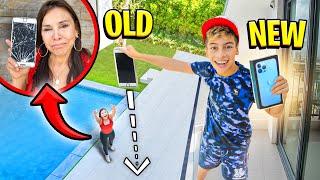 DESTROYING My Grandma's PHONE & SURPRISING Her with New iPHONE 13! (SHE CRIED)