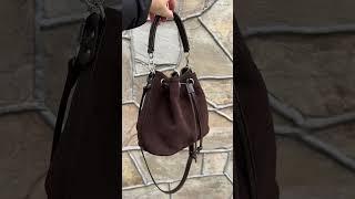 Жіноча шкіряна сумка-мішок Хобо Sonya KF-6966  #handbags #bag #crossbodybag#suedebag #hobobag