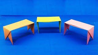 Easy Origami Table Making Tutorial | How to make a paper Table? | Color Paper Toy Furniture