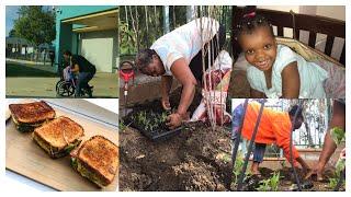 Teaching My Daughter how to use her wheel chair + making breakfast for family of 8 + Farm with US