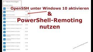 Open SSH unter Windows 10 aktivieren.