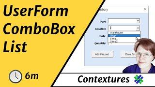 Excel VBA UserForm ComboBox Lists