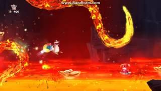 Rayman Legends (Ур. 5-4) Геройская гонка с лавой (Как собрать всех люмов)