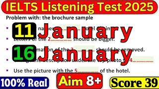 LATEST IELTS LISTENING TEST 04 & 11 JANUARY 2025 WITH ANSWERS | IDP & BC