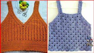 Crochet Crop Top patterns _Latest Handknitted Crop Top for Girls Multi Color Crochet Patterns