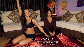 CAMILA  ASMR  STRETCHING AND MUSCLE RELAXING MASSAGE - RELAXING VOICE FOR SLEEPING