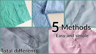 5 useful methods official sleeve placket stitching // 5 perfect ways to sew a sleeve placket//