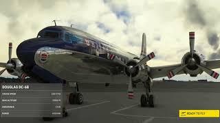 MSFS2020 PMDG DC6B KBOS to KGSP