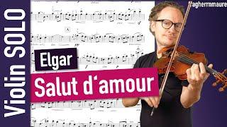 Elgar: Salut d'amour | Violin SOLO | Violin Sheet Music | Playalong