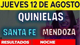 Resultados Quinielas Nocturna de Santa Fe y Mendoza, Jueves 12 de Agosto