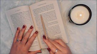 INAUDIBLE READING ASMR | clicky mouth sounds, breathy whispers, flickering candlelight