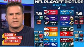 GMFB | Kyle Brandt breaks AFC Playoff Picture: Chiefs getting one step closer to capturing top seed