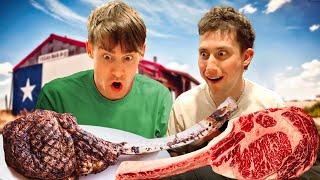 Two Brits try Texas Tomahawk Steak for the first time!