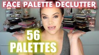 HUGE FACE PALETTE DECLUTTER | GETTING RID OF MAKEUP