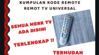 Kode Remote TV Merk TV apa saja bisa