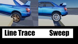 Wheel Contact : LineTrace VS SphereTrace VS Sweep