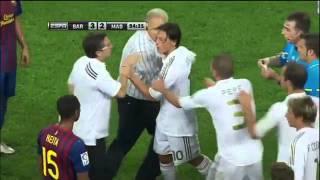 Mourinho Pulls Vilanova Ear  Marcelo hacks down Fabregas  Ozil Villa Red Card