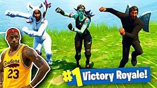 THE BEST SQUAD EVER KILLS LEBRON JAMES!!! ft. The Fellas (FORTNITE BATTLE ROYALE FUNNY MOMENTS)