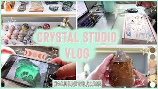 ETSY CRYSTAL STUDIO VLOG | BEHIND THE SCENES OF MY CRYSTAL ETSY SHOP | TIPS & TRICKS