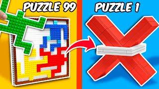 I Build 100 Levels GENIUS LEGO DIY Puzzles | FUNZ Bricks