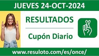 Resultado del sorteo Cupon Diario del jueves 24 de octubre de 2024