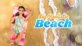 How To Make A Realistic Doll Beach | DIY Summer Crafts | Barbie Diorama