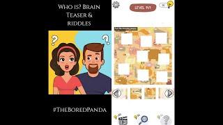 Who is Level 147 | Who is? Brain Teaser & Riddles Level 147 #TheBoredPanda