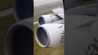 Power of silence ! Airbus A380 Engine ROAR ! Emirates A380 take off from Paris CDG #aviation #a380