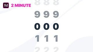 Adobe XD Number Counter in 2 Minutes - Tutorial