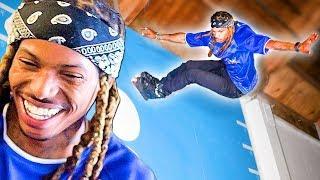 BRAILLE HOUSE HIGHEST WALLRIDE CHALLENGE! PRO ROLLER BLADER EDITION!