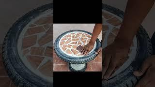 DIY Cement Ideas - Making Table Cement From Old Tire