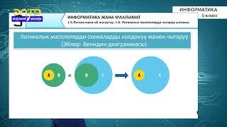 5-класс | Информатика | Логика жана ой жүгүртүү. Логикалык маселелерди чыгаруунун ыкмалары