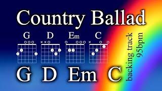 Country Ballad, backing track in G major, 95bpm. Play along & relax!