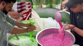 The Most Refreshing Pakola Milkshake | Crushed Ice Strawberry  Milkshake | Roadside Street Drink