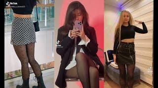 TikTok nylon pantyhose Girls Compilation #227