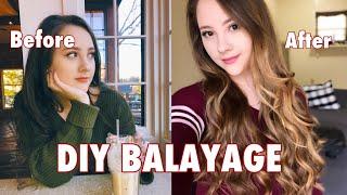 BLEACHING MY OWN HAIR! Cheap & Easy DIY Balayage!