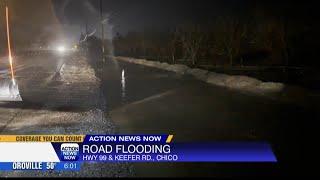 Highway 99 closed due to flooding north of Chico