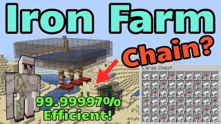 Max Efficiency Iron Farm - Minecraft Java 1.16.2+