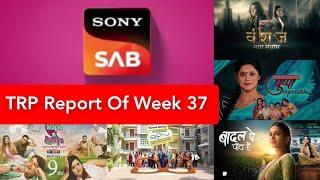 Sab Tv  All Serials BARC TRP Report Of The Week 37