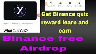 How to get Binance quiz reward learn and earn