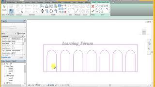 Arc shape opening in revit