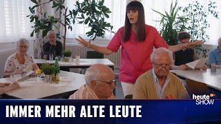 Larissa als Altenpflegerin – Kampf gegen den Fachkräftemangel (Martina Hill) | heute-show