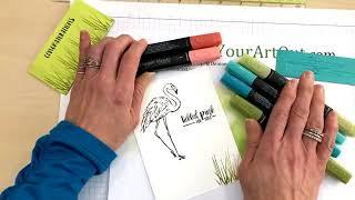 Stamp Your Art Out with Rachel: Vertical Bendi Card with Blends