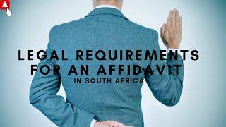 [D167] LEGAL REQUIREMENTS FOR AN AFFIDAVIT IN SOUTH AFRICA