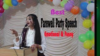 Best farewell speech funny and emotional with poetry